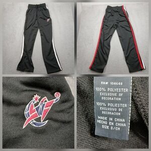 Washington Wizards Tearaway Track‎ Pants Men S Black Retro Logo Striped
